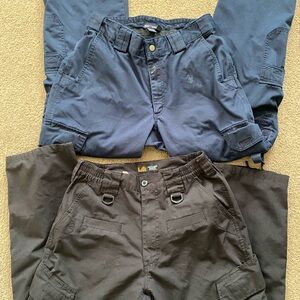 5.11 Men’s Navy Tactical Cargo Work Wear Pants & LA Police Black Pants Sz 32x32